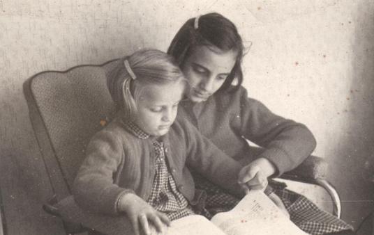 Anikó + Zsike, circa 1956